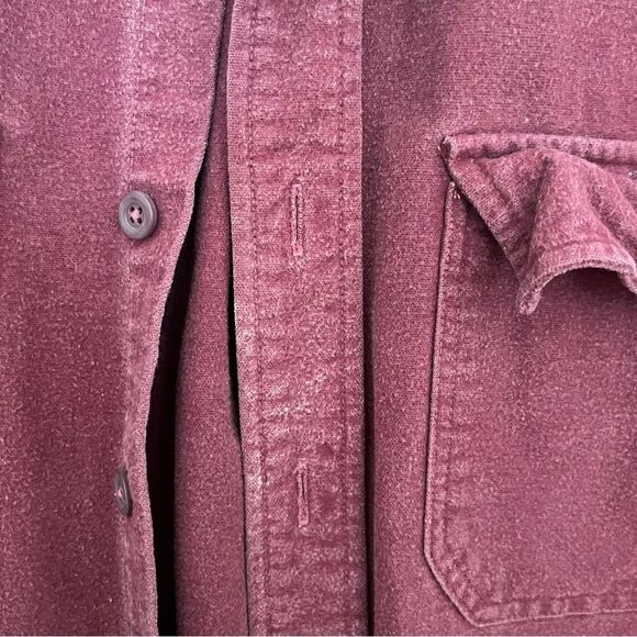 Vintage 2002 L.L. Bean Chamois Cloth Button Down Shirt Men's L Heavy Y2K - Picture 6 of 13